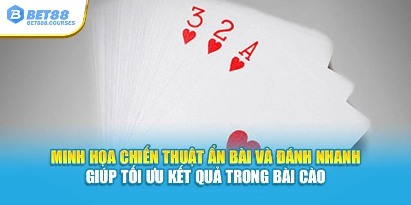 Minh họa chiến thuật ẩn bài và đánh nhanh giúp tối ưu kết quả trong bài cào