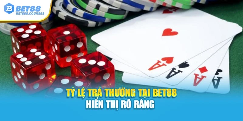 Tỷ lệ trả thưởng tại Bet88 hiển thị rõ ràng 